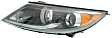 Driver and Passenger Side Headlights, with Bulbs, Halogen, with LED Accent Light
