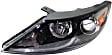 Driver and Passenger Side Headlights, with Bulbs, Halogen, with LED Accent Light, CAPA Certified