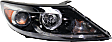 Driver and Passenger Side Headlights, with Bulbs, Halogen, with LED Accent Light, CAPA Certified
