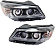 Driver and Passenger Side Headlights, with Bulbs, HID/Xenon, with HID Bulbs and ballast, without Adaptive Headlights