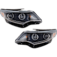 Driver and Passenger Side Headlights, with Bulbs, Halogen, USA Built Vehicle, with daytime running light