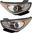 Driver and Passenger Side Halogen Headlight, With bulb(s), OE Replacement