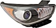 Driver and Passenger Side Halogen Headlight, With bulb(s), OE Replacement