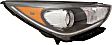 Driver and Passenger Side Halogen Headlight, With bulb(s), OE Replacement
