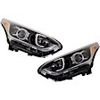 Driver and Passenger Side Halogen Headlights, with Bulbs, CAPA CERTIFIED