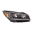 Driver and Passenger Side Headlights, with Bulbs, Halogen, For Models without Adaptive Headlights