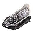 Driver and Passenger Side Headlights, with Bulbs, Halogen, Sedan, For Models with LED Daytime Running Light
