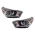 Driver and Passenger Side Halogen Headlight, With bulb(s), OE Replacement
