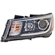 Driver and Passenger Side Headlights, with Bulbs, Halogen, For Models without LED Position Lamp, CAPA Certified