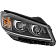 Driver and Passenger Side Headlights, with Bulbs, Halogen, For Models with Adaptive Headlights