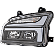 Driver and Passenger Side Headlights, with Bulbs, LED, Black