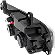 Driver and Passenger Side Headlights, with Bulbs, LED, Black