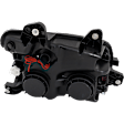 Driver and Passenger Side Headlights, with Bulbs, LED, Black