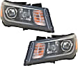 Driver and Passenger Side Headlights, with Bulbs, Halogen, For Models with LED Position Lamp