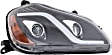 2013-2022 Kenworth T680 - Driver and Passenger Side Headlights, with Bulbs, LED, with Long Black LED Strip