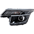 Driver and Passenger Side Headlights, with Bulbs, Halogen, with LED Daytime Running Light, CAPA Certified