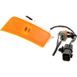 Front, Driver and Passenger Side Side Marker With bulb(s)