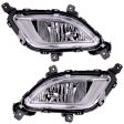 Front, Driver and Passenger Side Fog Lights, With bulb(s), Halogen, CAPA CERTIFIED