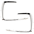 Front, Driver and Passenger Side, Outer Fog Light Cover, Chrome