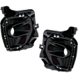 Front, Driver and Passenger Side Fog Light Trims, Black