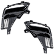 Front, Driver and Passenger Side Fog Light Trims, Black