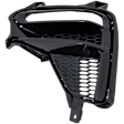Front, Driver and Passenger Side Fog Light Trims, Black