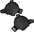 Fog Light Cover - Front, Driver and Passenger Side, Textured Black