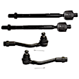 Front, Driver and Passenger Side, Inner and Outer Tie Rod End