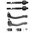 Front, Driver and Passenger Side, Inner and Outer Tie Rod End