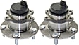 Rear, Driver and Passenger Side Wheel Hub, 5 Lugs, With Bearing, With Sensor, FWD