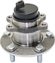 Rear, Driver and Passenger Side Wheel Hub, 5 Lugs, With Bearing, With Sensor, FWD