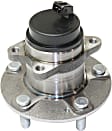 Rear, Driver and Passenger Side Wheel Hub, 5 Lugs, With Bearing, With Sensor, FWD