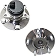 Rear, Driver and Passenger Side Wheel Hub, 5 Lugs, With Bearing