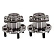 Rear, Driver and Passenger Side Wheel Hub, 4 Lugs, With Bearing, 1.6L, 4Cyl