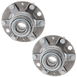 Rear, Driver and Passenger Side Wheel Hub, 6 Lugs, With Bearing