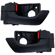 Front or Rear, Driver and Passenger Side Interior Door Handles, Textured Black, Without Key Hole