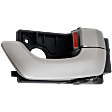 Front or Rear, Driver and Passenger Side Interior Door Handles, Gray, Without Key Hole