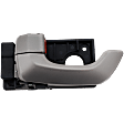 Front or Rear, Driver and Passenger Side Interior Door Handles, Gray, Without Key Hole
