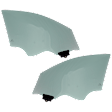 Front, Driver and Passenger Side Door Glasses, Green Tint, USA Built Vehicle, For Models With Acoustic Interlayer, Replaces NAGS Number FD26872GTY FD26873GTY