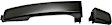 Rear, Driver and Passenger Side Primed Exterior Door Handle, Without Key Hole