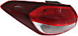 2018 Kia Forte - Driver and Passenger Side, Outer Halogen Tail Light, With bulb(s), Mounts on Body, OE Replacement