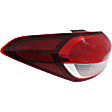 Driver Side, Inner And Outer Halogen Tail Light, With bulb(s), OE Replacement