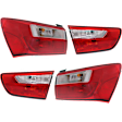 Driver and Passenger Side, Inner and Outer Halogen Tail Light, With bulb(s), OE Replacement, Sedan