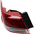 Driver and Passenger Side, Inner and Outer Halogen Tail Light, With bulb(s), OE Replacement