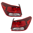 Driver and Passenger Side, Outer Tail Lights, with Bulbs, Halogen