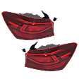 Driver and Passenger Side, Outer LED Tail Light, With bulb(s), OE Replacement