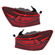 Driver and Passenger Side, Outer LED Tail Light, With bulb(s), OE Replacement, CAPA Certified