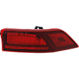 Driver and Passenger Side, Outer Tail Lights, with Bulbs, Halogen, Red Lens, CAPA Certified