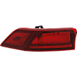 Driver and Passenger Side, Outer Tail Lights, with Bulbs, Halogen, Red Lens, CAPA Certified