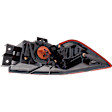Driver and Passenger Side, Outer Tail Lights, with Bulbs, Halogen, Red Lens, CAPA Certified